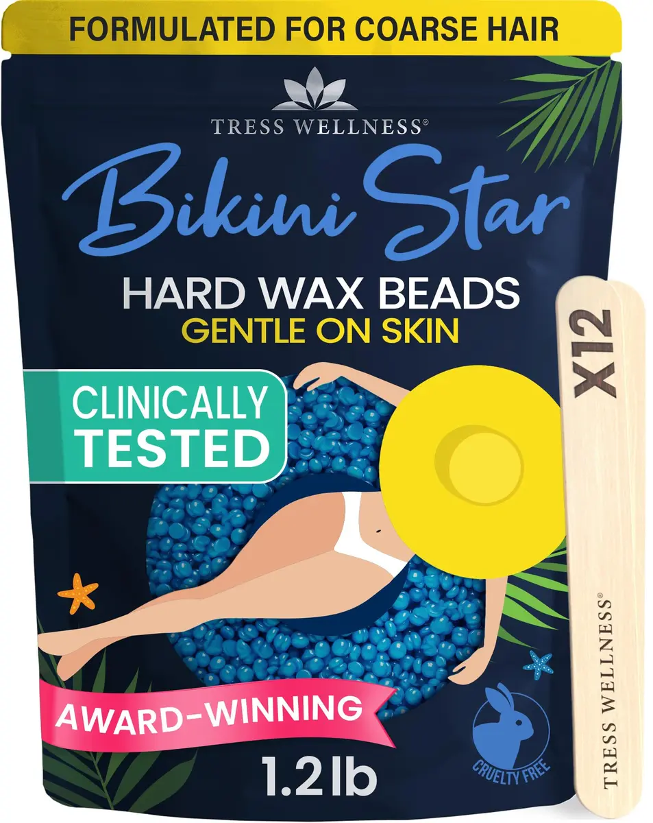 Tress Wellness Bikini Star Hard Wax Beads 544g (19.2 Oz) | Award Winning for Coarse Hair Removal - main product image