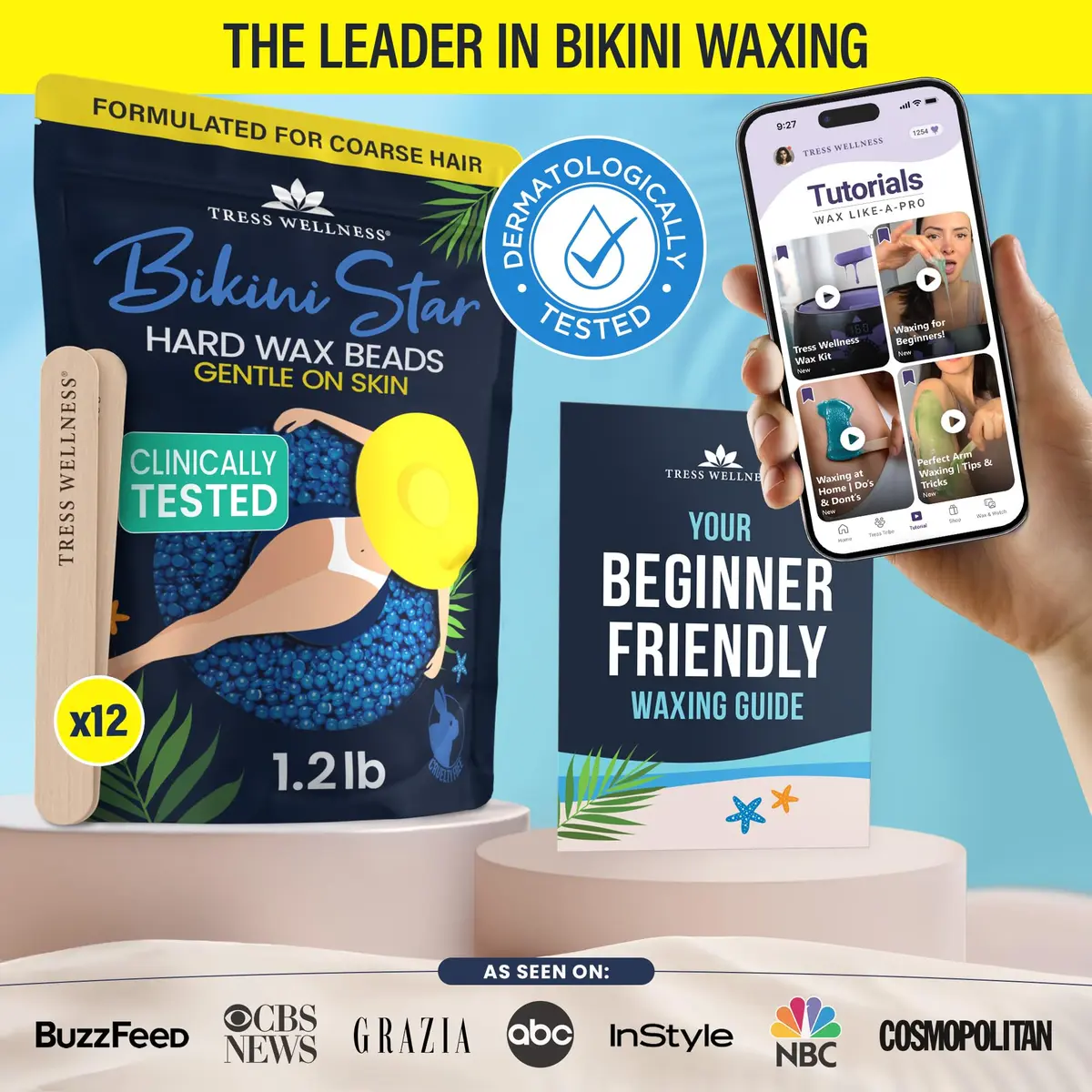 Tress Wellness Bikini Star Hard Wax Beads 544g (19.2 Oz) | Award Winning for Coarse Hair Removal - view 2