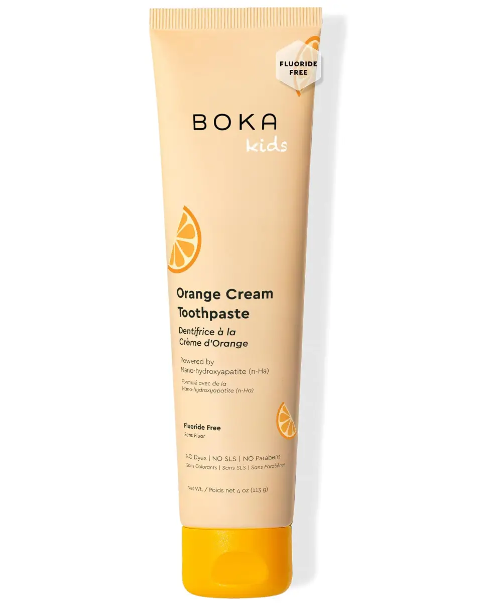 Boka Kids Toothpaste Orange Cream Nano Hydroxyapatite Fluoride-Free 113g (4 Oz) | Enamel Care for Kids Ages 1+ - main product image