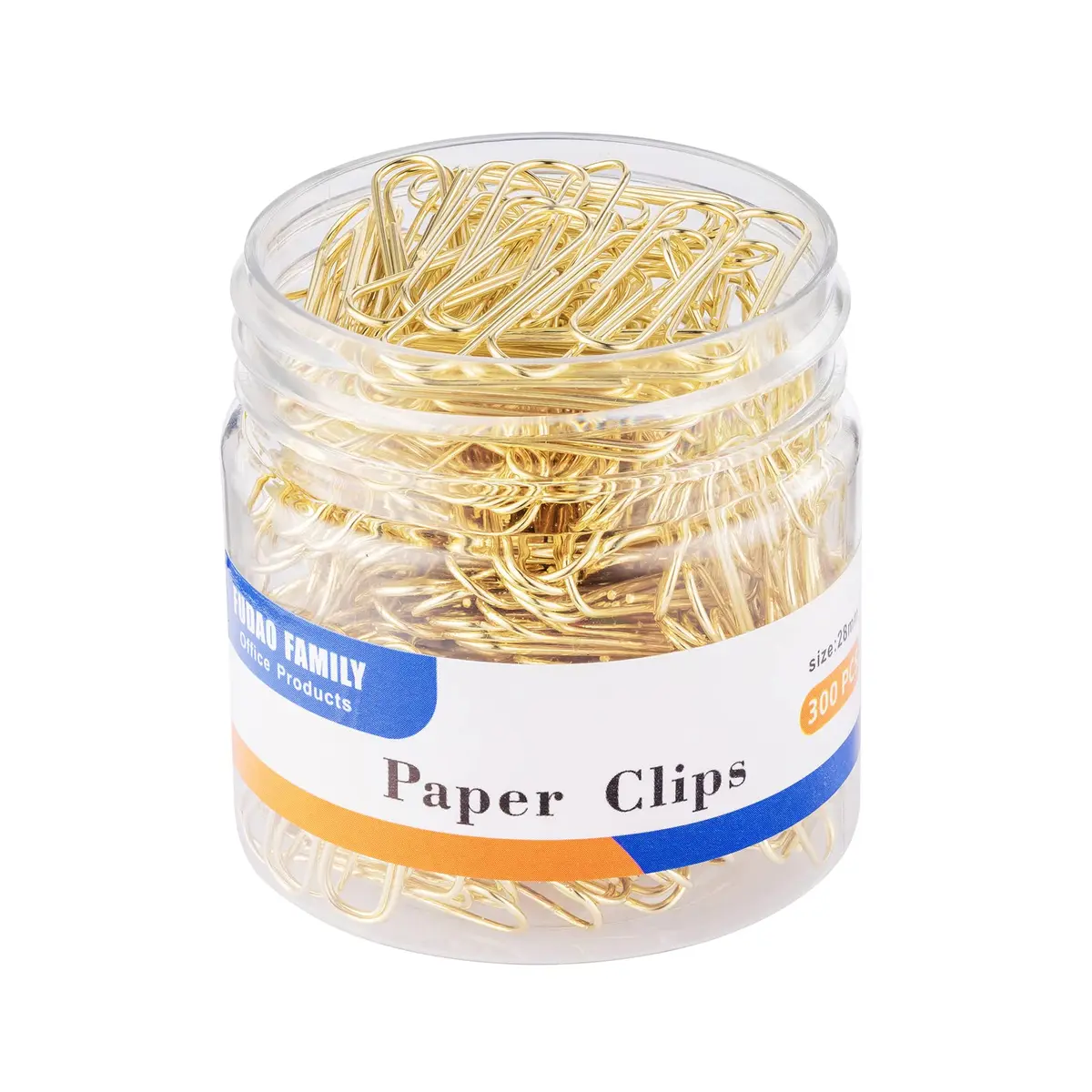 FUDAO FAMILY Gold Paper Clips 300-Count 1.1 Inch (28mm) Small | Reusable Storage & Office Use - view 6