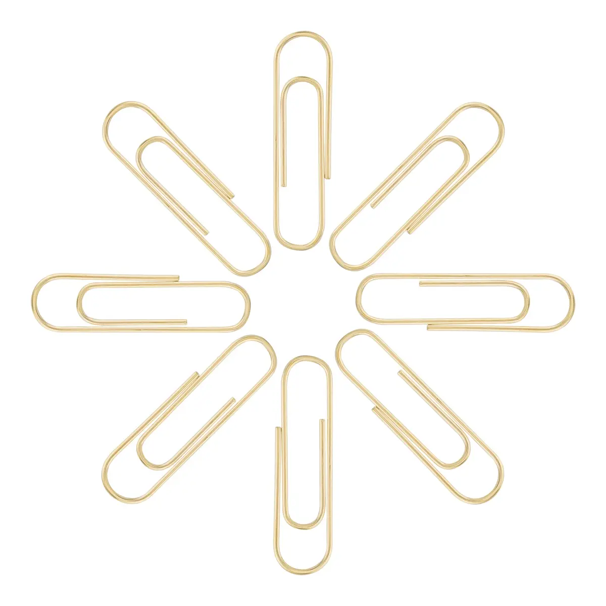FUDAO FAMILY Gold Paper Clips 300-Count 1.1 Inch (28mm) Small | Reusable Storage & Office Use - view 3