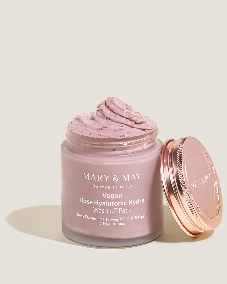 Mary&May Vegan Rose Hyaluronic Wash-Off Clay Mask 4.23 oz Hydrating & Pore Care for Normal, Oily Skin - view 7