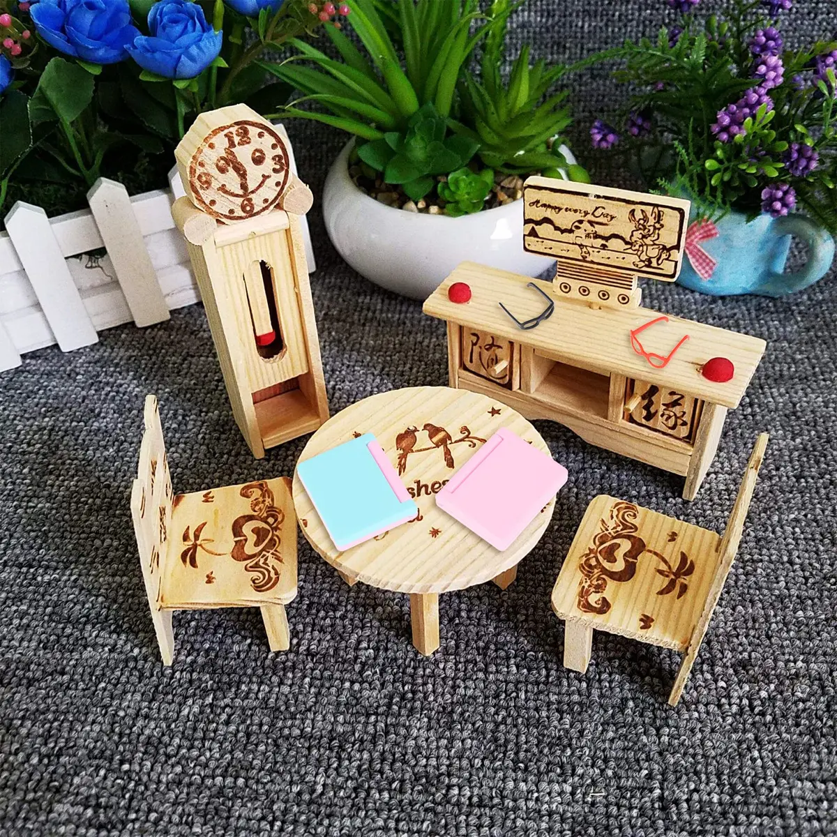 TBoxBo Miniature Dollhouse Accessories 30 Pcs | 1:12 Scale Mini Digital Decor - view 6