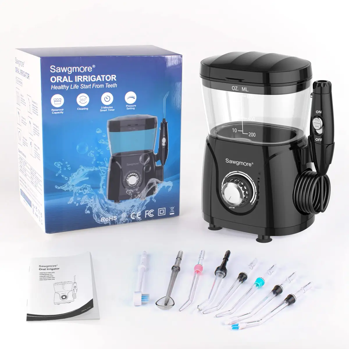 Sawgmore Water Dental Flosser 600ML Electric Oral Irrigator | Deep Clean & Gums Care - view 8