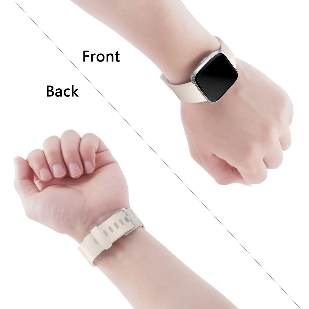 Wepro Sport Bands Compatible with Fitbit Versa 2, Soft Elastomer, Sweat-Resistant, Small & Large Sizes, Unisex - view 5