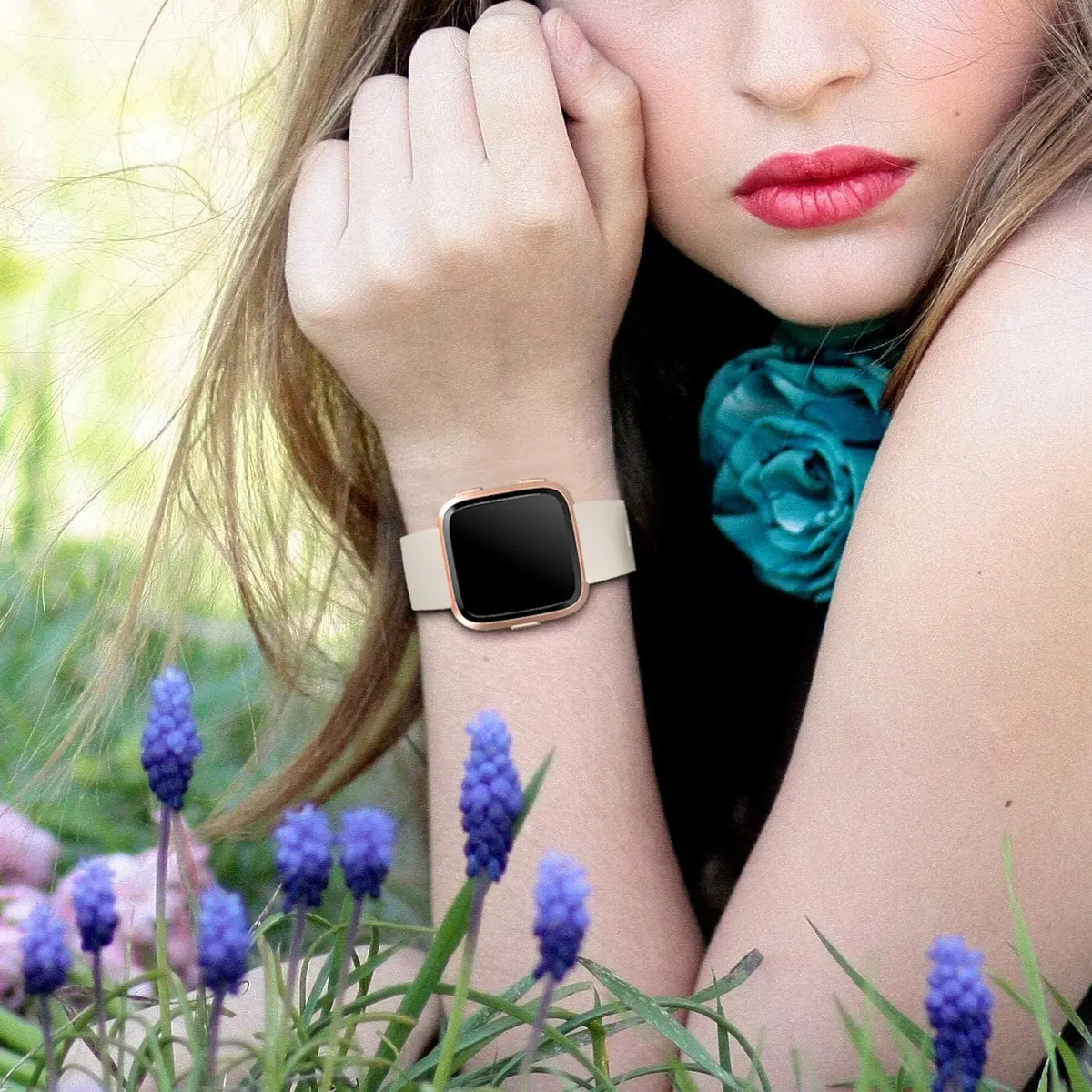 Wepro Sport Bands Compatible with Fitbit Versa 2, Soft Elastomer, Sweat-Resistant, Small & Large Sizes, Unisex - view 6