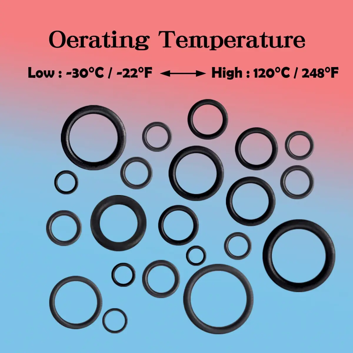 ZDBB 1280 Pcs Rubber O-Ring Assortment Kit with Pick & Hook Set, Metric Sizes 6mm-28mm OD - view 4
