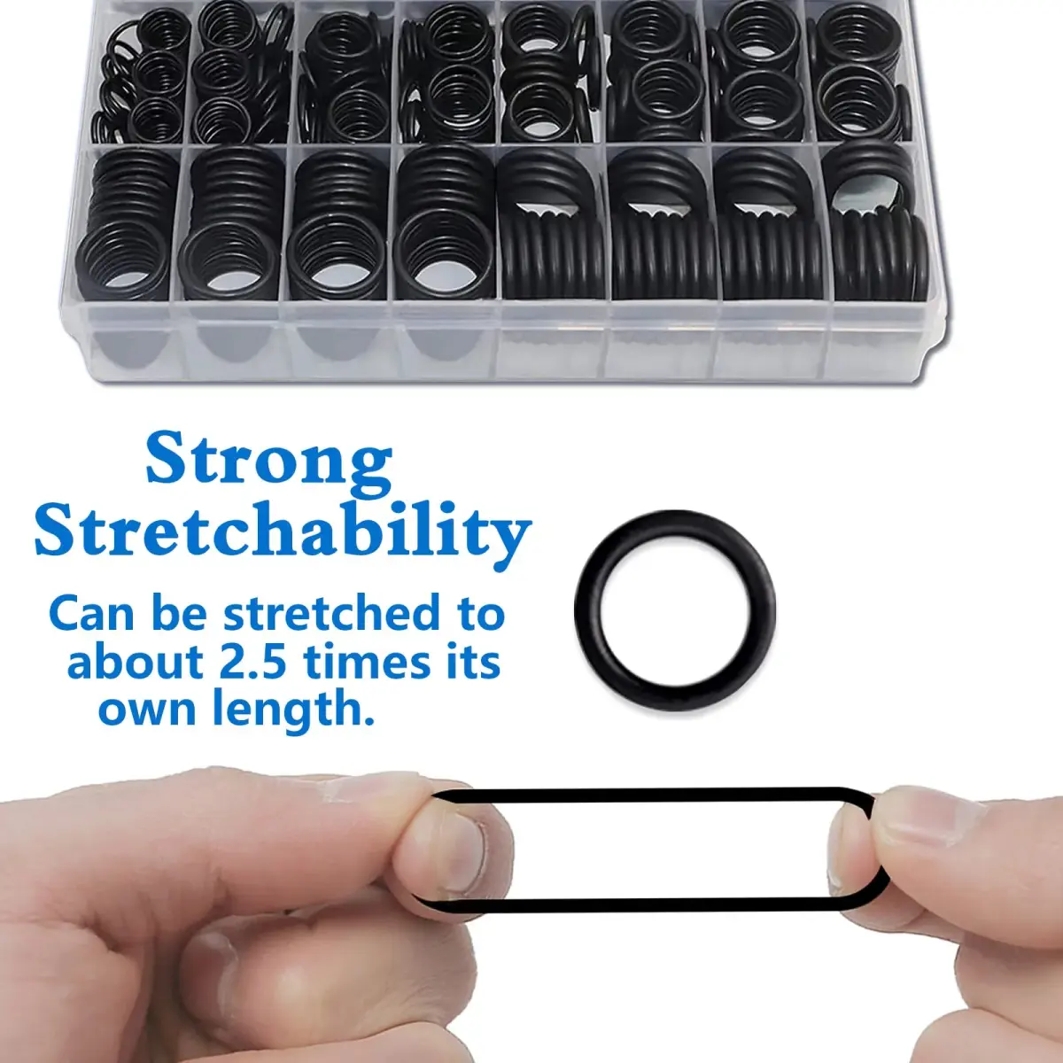 ZDBB 1280 Pcs Rubber O-Ring Assortment Kit with Pick & Hook Set, Metric Sizes 6mm-28mm OD - view 6