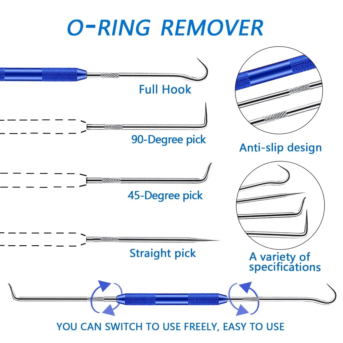 ZDBB 1280 Pcs Rubber O-Ring Assortment Kit with Pick & Hook Set, Metric Sizes 6mm-28mm OD - view 3