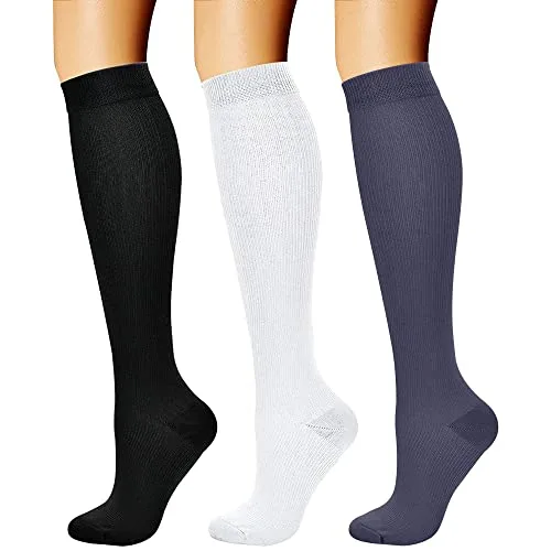 CHARMKING Compression Socks (3 Pairs) 15-20 mmHg | FDA Approved Medical Grade Support for Circulation - main product image