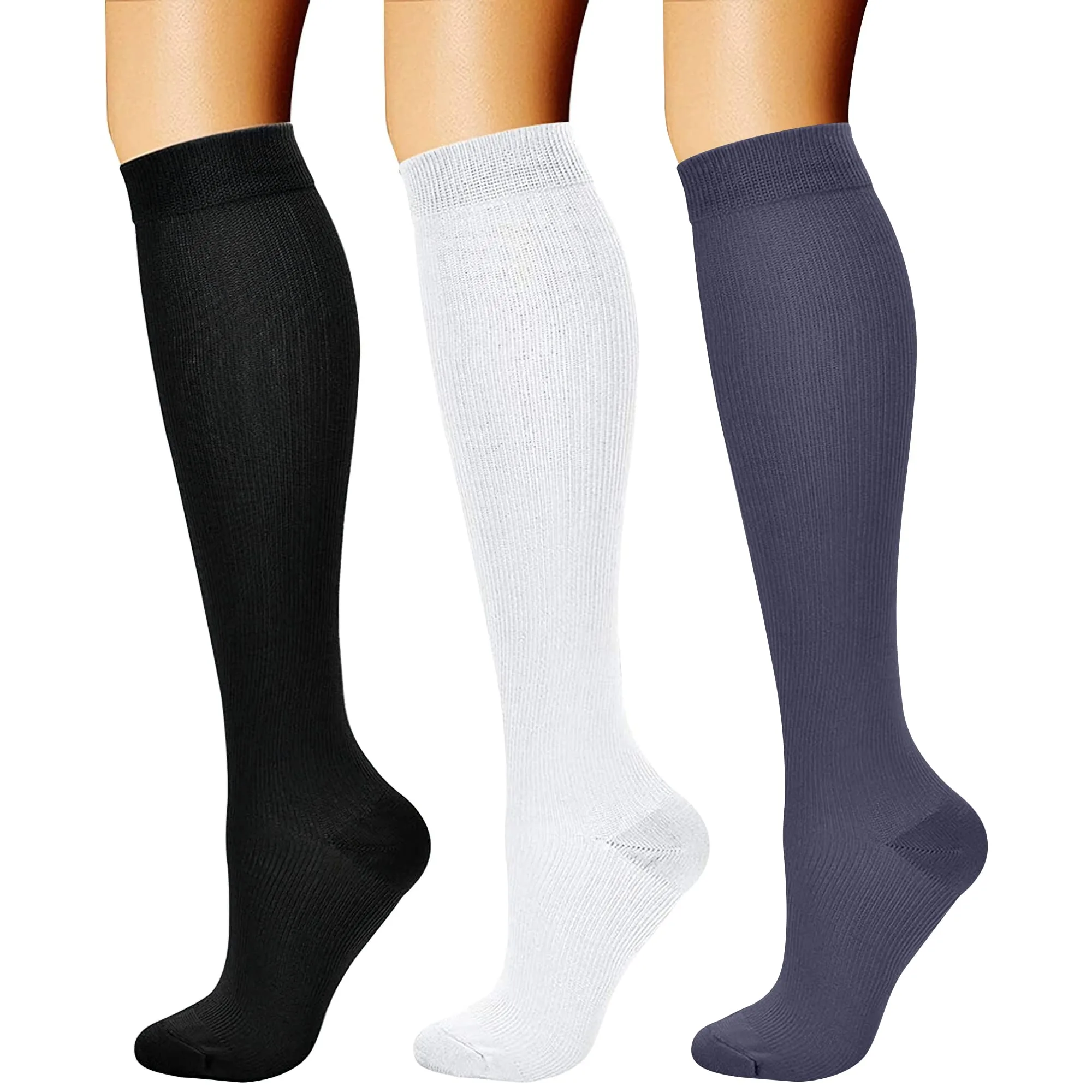 CHARMKING Compression Socks for Circulation (3 Pairs, S/M) | FDA Approved Medical Grade Support - main product image