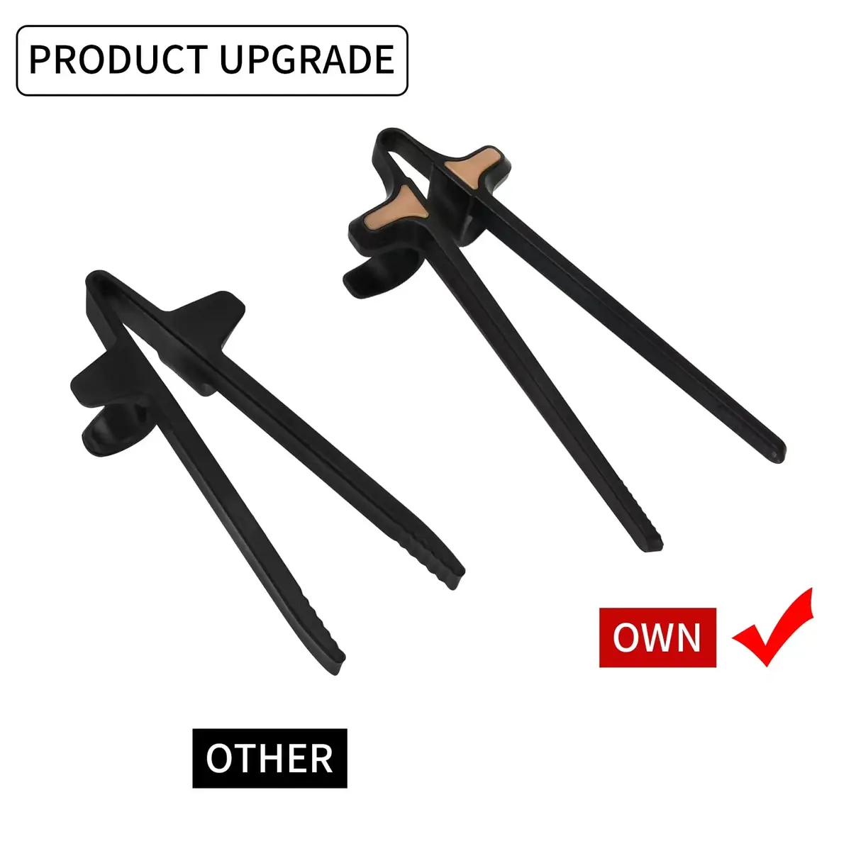 Melostu Finger Chopsticks for Gamers 2pcs | Food-Grade ABS Snack Clips for Gaming & Snacks - view 2