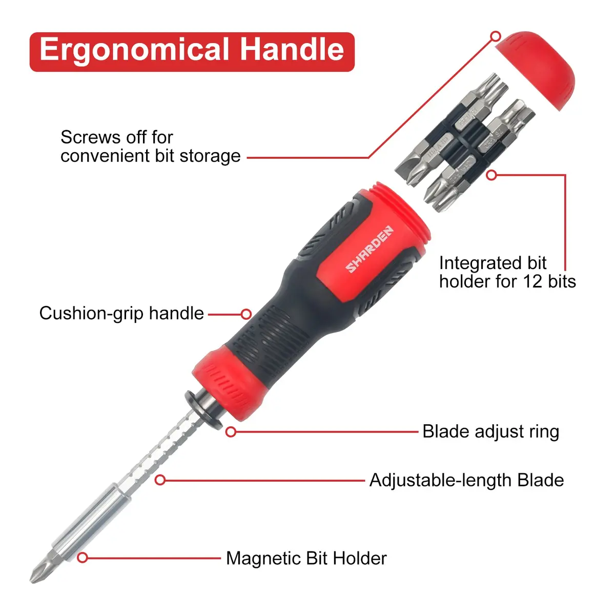 Sharden 13-in-1 Multi Screwdriver Set | Adjustable & Compact Tool for Home & Industrial Use - view 3
