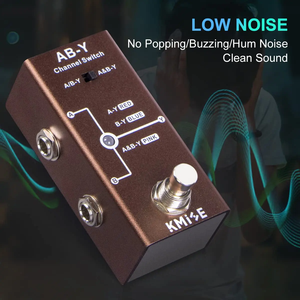 lotmusic ABY Electric Guitar Effects Pedal True Bypass Mini Stompbox | Analog Chorus for Signal Switching - view 4