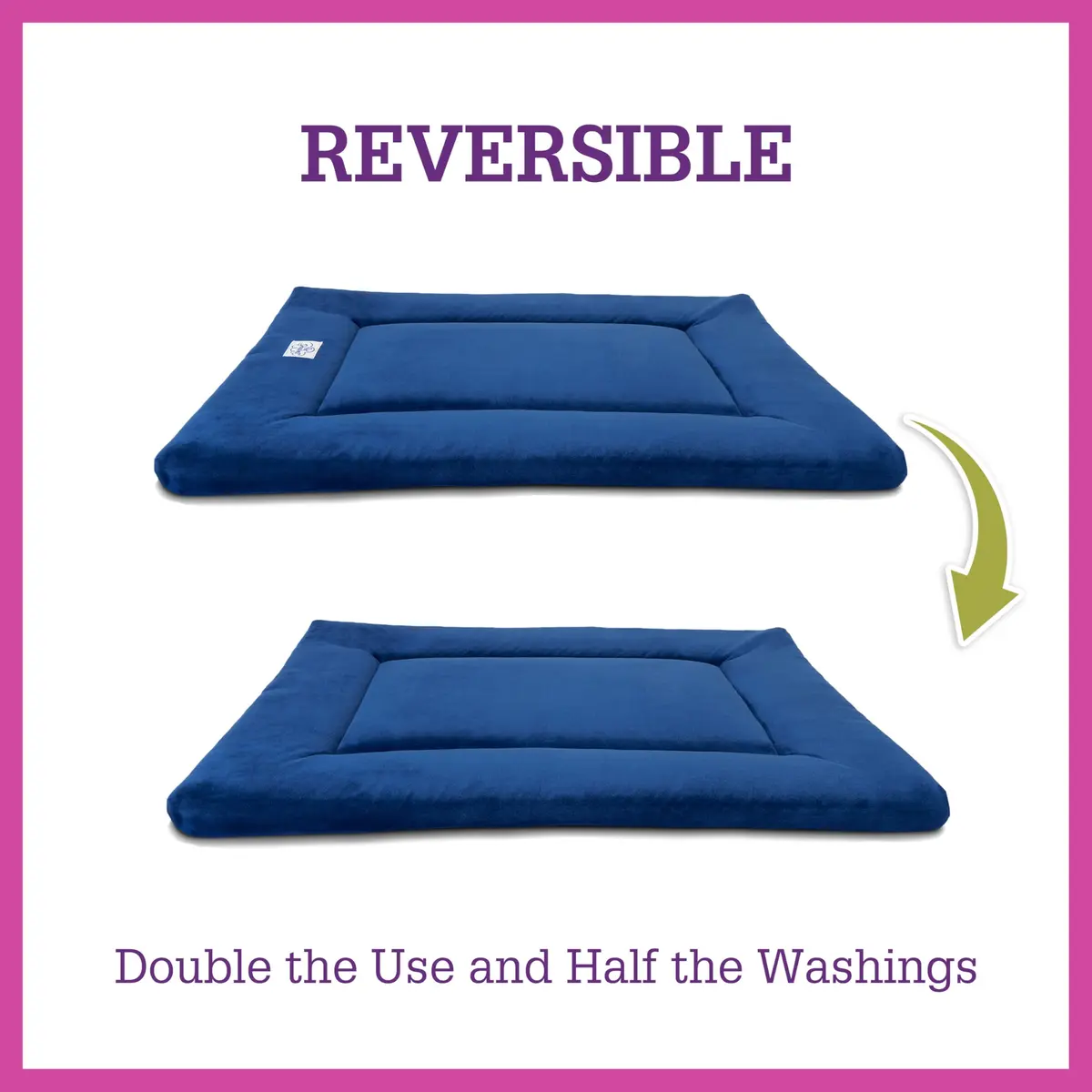Pet Dreams Dog Crate Pad - Washable Kennel Mat, Non-Toxic, 24" Small | Reversible Indoor Dog Bed - view 3