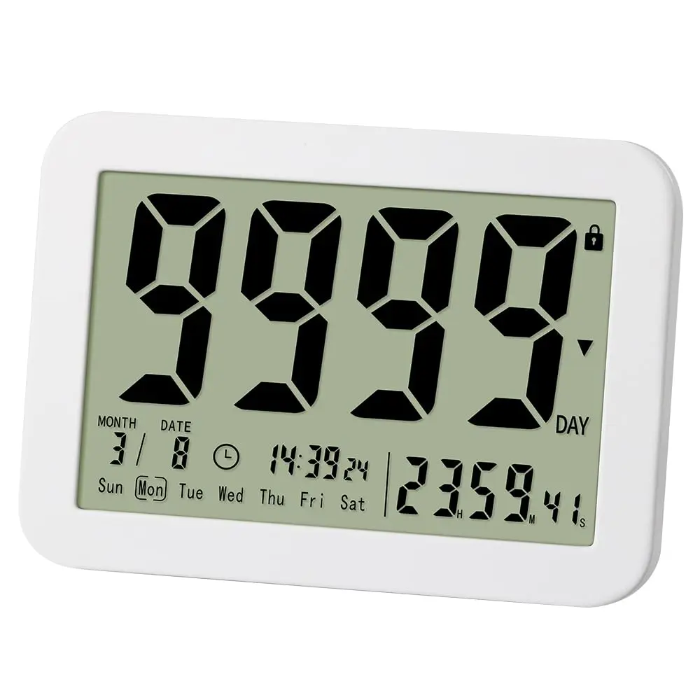 MOSTRUST Digital Countdown Days Timer Clock | 9999 Days Count Up & Down | Magnetic Stand - main product image