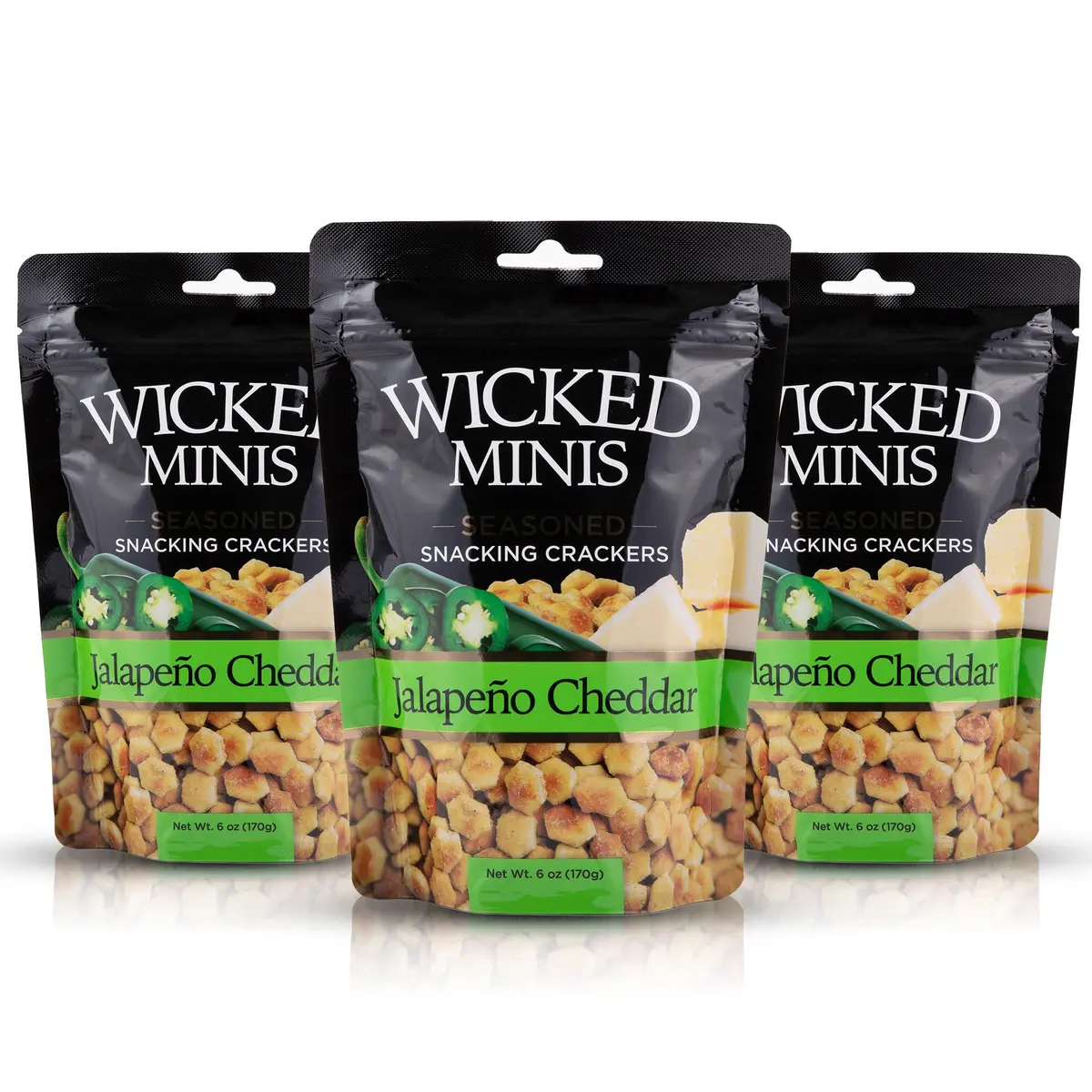 Wicked Mix Soup & Oyster Crackers - Saltine & Salted Flavored Mini Puffed 6oz Pack of 3 | American Flavors & Resealable Convenience - main product image