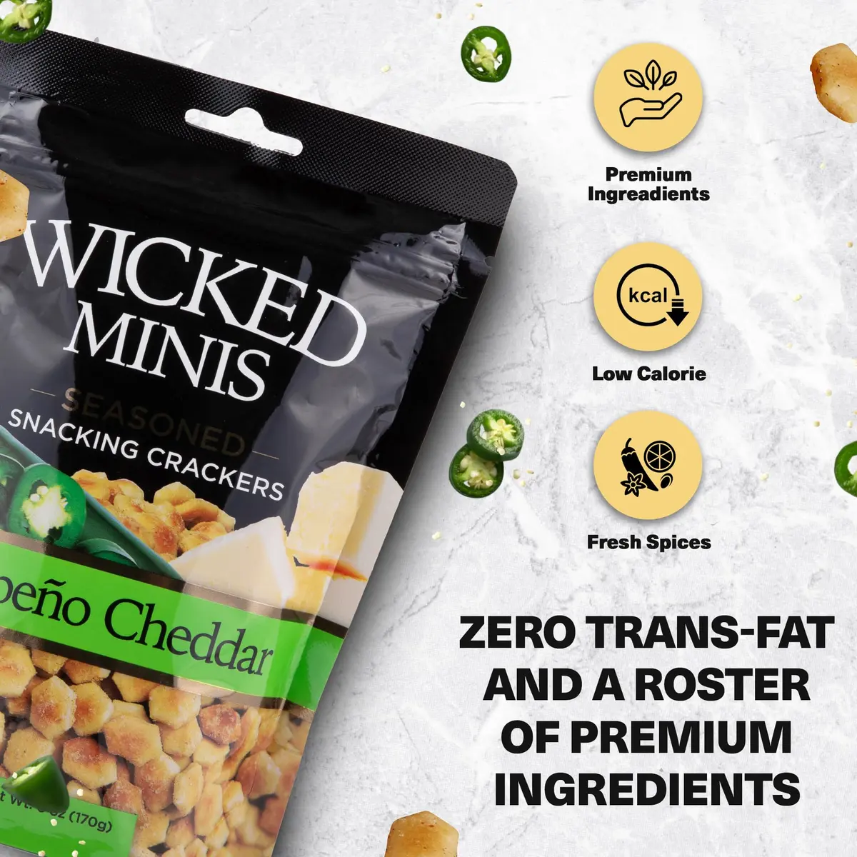 Wicked Mix Soup & Oyster Crackers - Saltine & Salted Flavored Mini Puffed 6oz Pack of 3 | American Flavors & Resealable Convenience - view 3