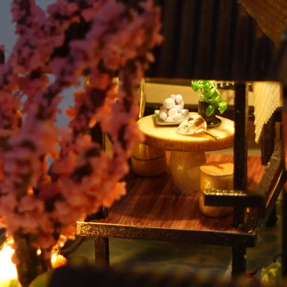 CUTEBEE Japanese Garden House Miniature Dollhouse Kit with Furniture & LED Light, 12.6cm L x 9.5cm W x 9.8cm H | DIY Collectible Building for Adults - view 11