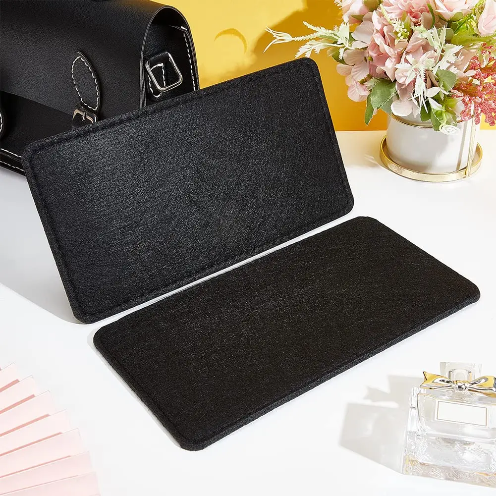 PH PandaHall Black Felt Bag Base Shaper 30.5x15cm (12x5.1") 6mm Thick | 2pcs for Tote & Purse Bottom Support - view 4