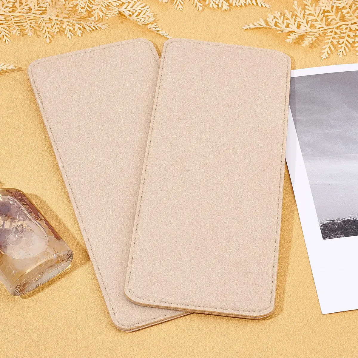 PH PandaHall Handbag Base Shaper 30.5x13.1cm (12x5.1") 6mm Thick Tan Felt Liner Board | Protects Purses from Spills - view 4