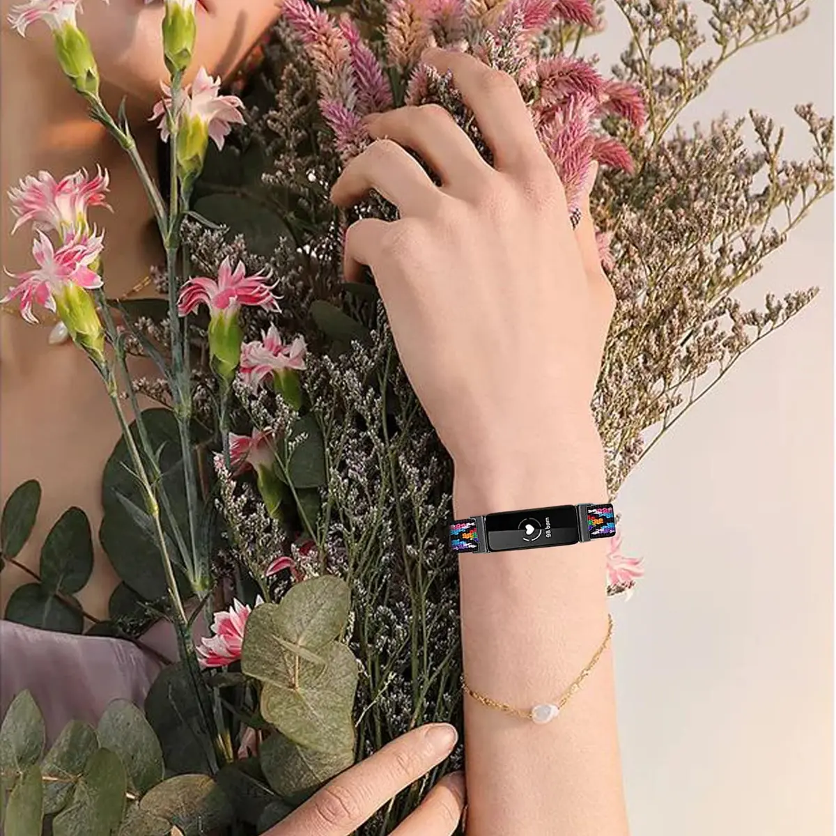 DKGKOO 3-Pack Elastic Nylon Bands for Fitbit Inspire 2 / HR / Inspire / Ace 2 | Breathable, Adjustable, Lightweight - view 6
