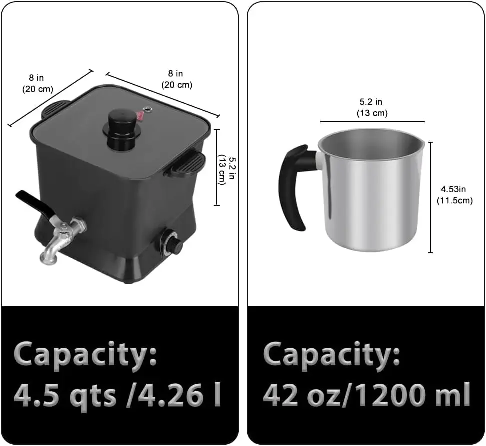Byoowndiy Wax Melter for Candle Making 150 oz | Electric Wax Pot with Temperature Control - view 8