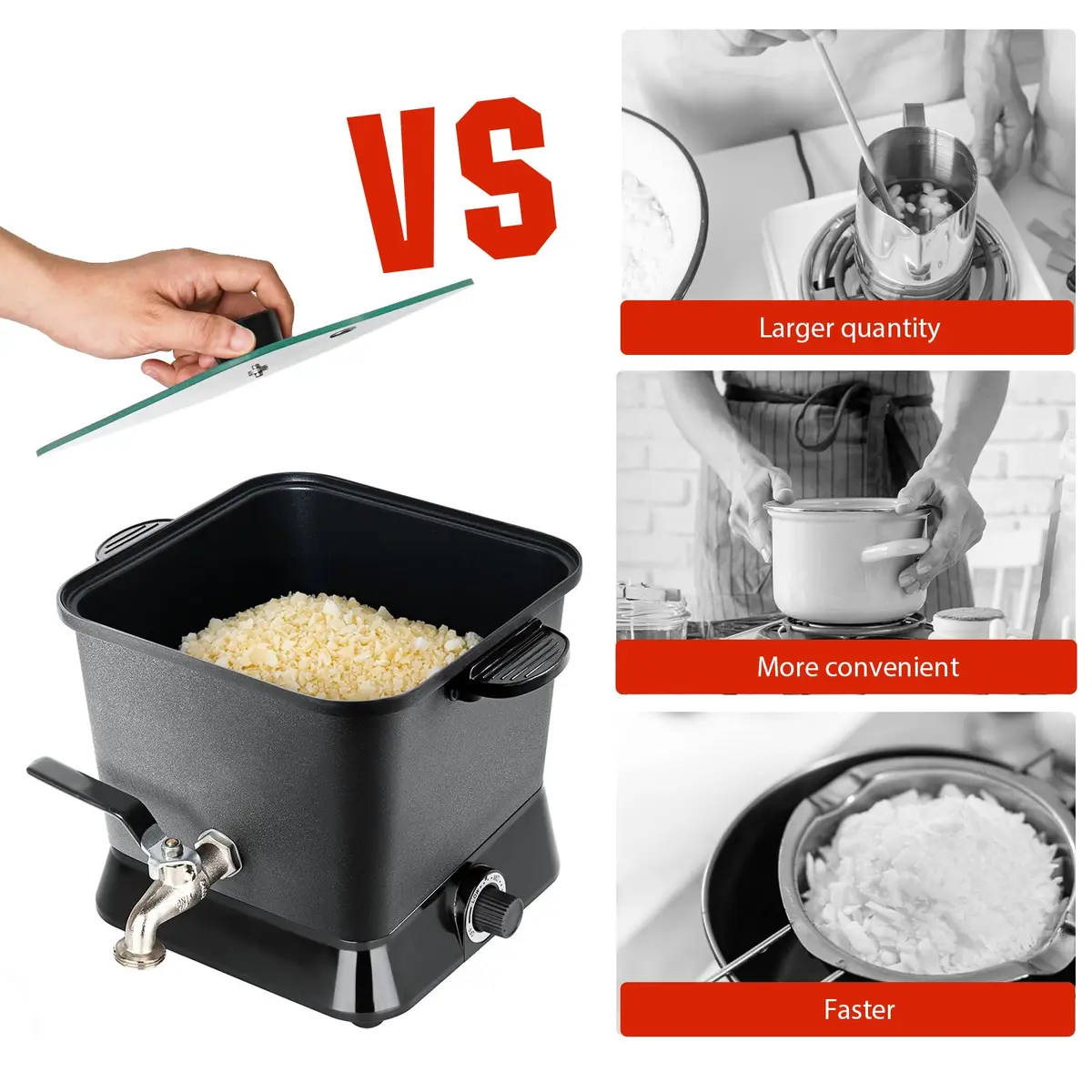 Byoowndiy Wax Melter for Candle Making 150 oz | Electric Wax Pot with Temperature Control - view 4