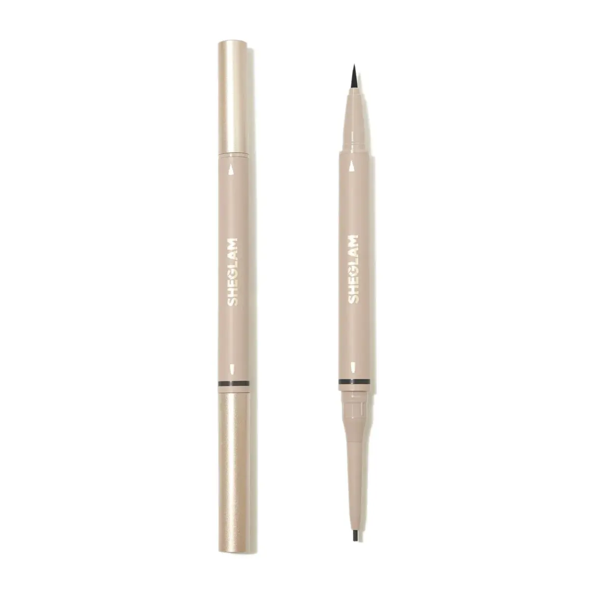 SHEGLAM Dual-Sided Eyebrow Pencil Chocolate | Waterproof Matte Cream & Liquid Pen - main product image
