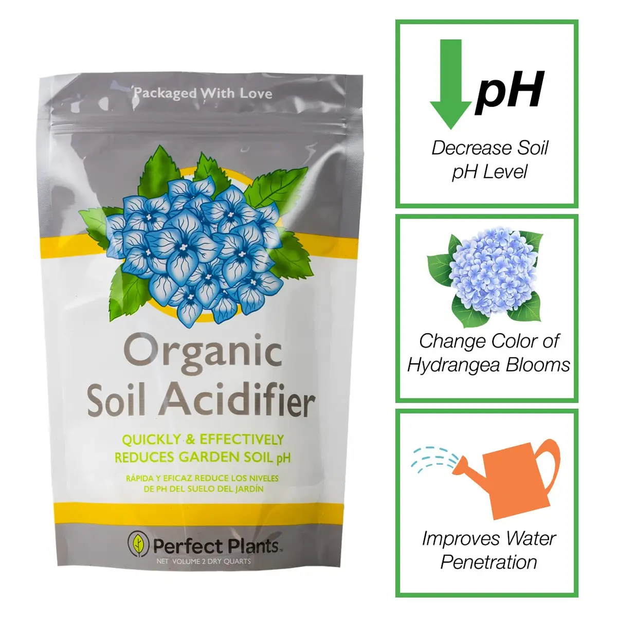 Perfect Plants Organic Soil Acidifier 2 qt | Elemental Sulfur Granules for pH Balance - view 2