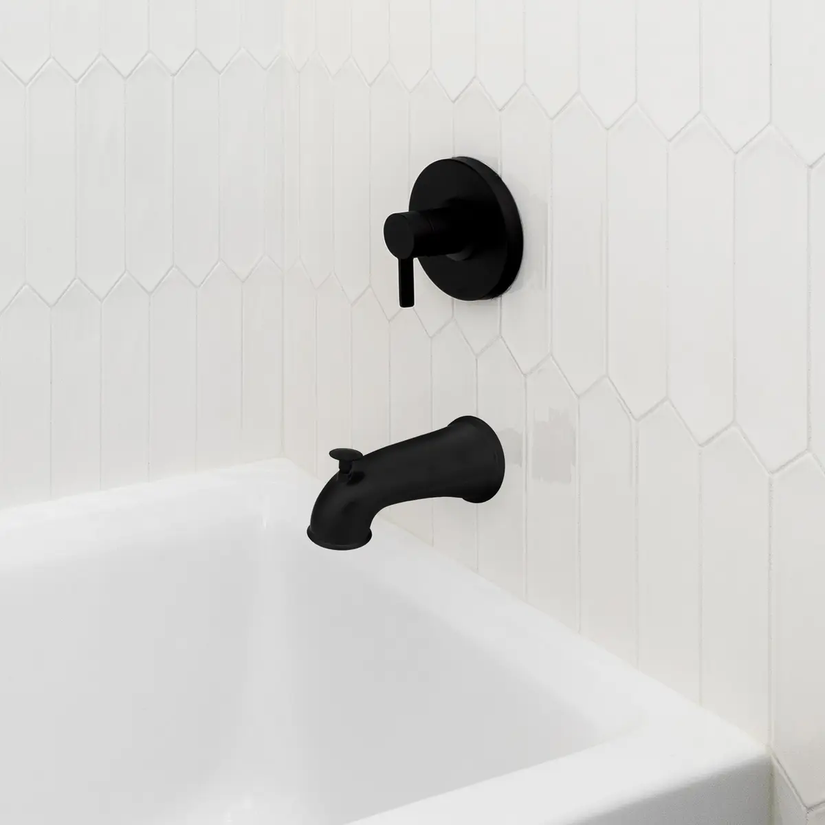 Danco Tub Spout with Diverter | 6 in Reach, Matte Black, Universal Fit, Bathroom Replacement - view 2