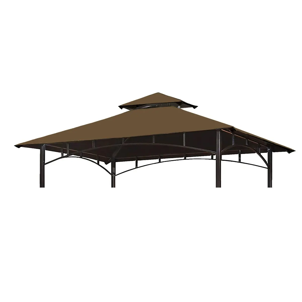 Wonwon 5x8 Gazebo Replacement Canopy Top | Double-Tier Outdoor BBQ Cover (Brown, 5'x8') - main product image