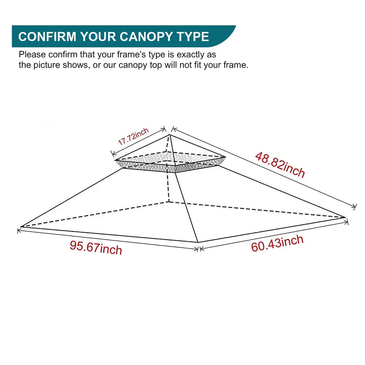 Wonwon 5x8 Gazebo Replacement Canopy Top | Double-Tier Outdoor BBQ Cover (Brown, 5'x8') - view 2