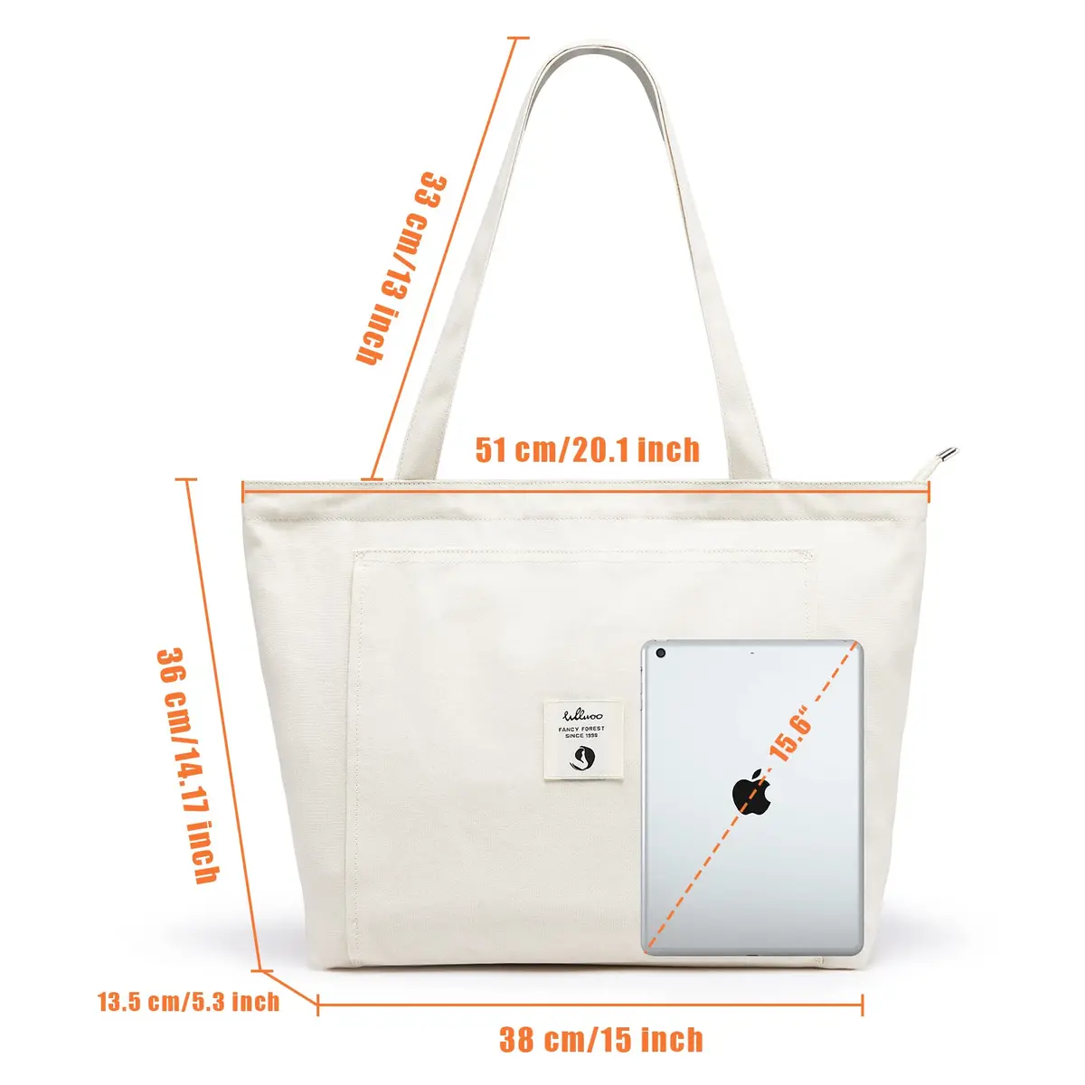 WLLWOO Yoga Mat Carrier Bag for Women Canvas Carryall Tote Gym Pilates | Large Capacity, Durable Cotton Canvas, Zipper Closure - view 4