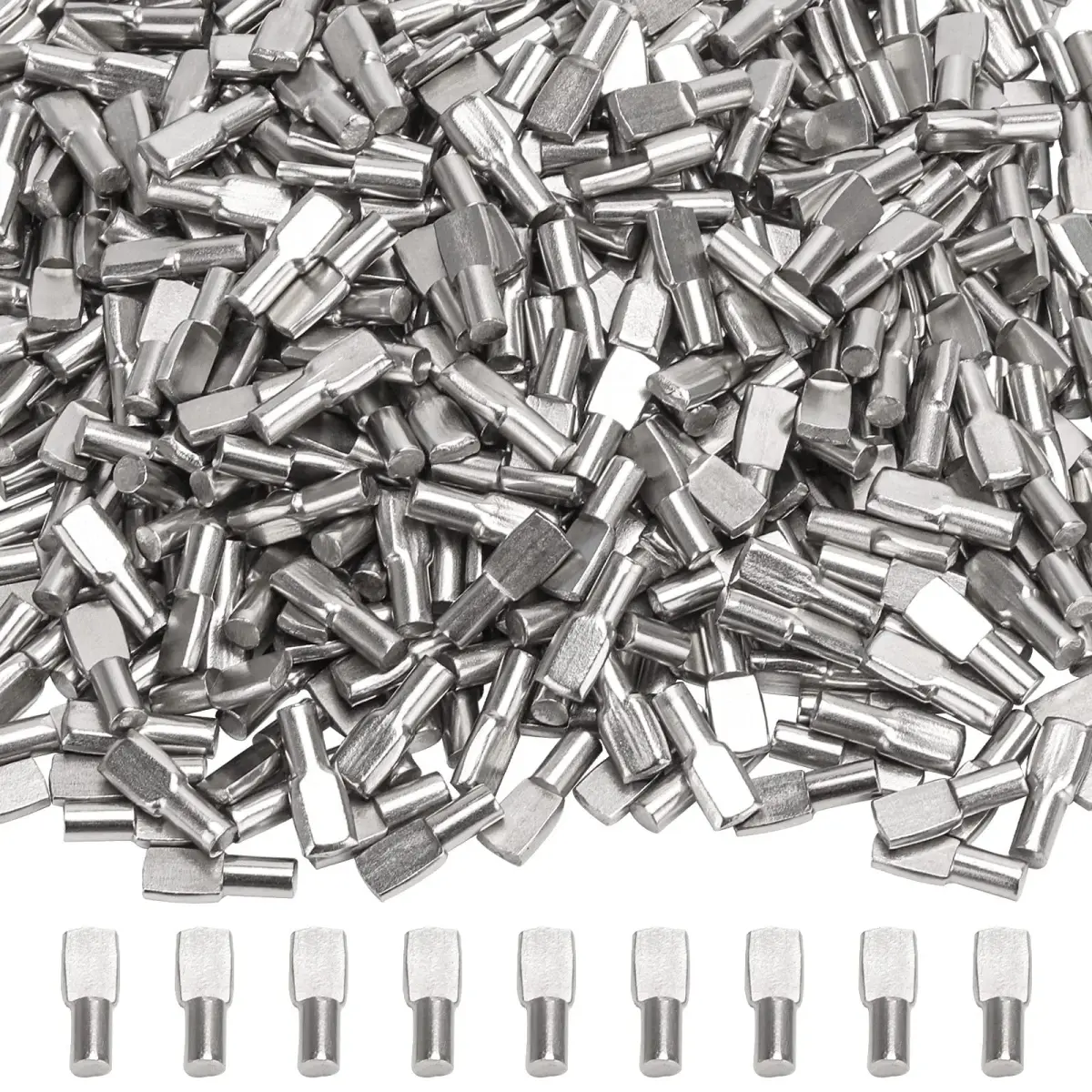Tbestmax 5mm Spoon Shape Shelf Pins, 240 Count | Stainless Steel Cabinet Furniture Support Pegs - main product image