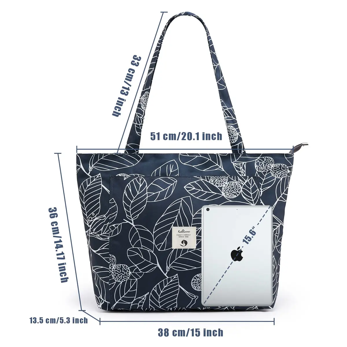WLLWOO WLLWOO Yoga Bags for Women with Yoga Mats Bags Carrier Carryall Canvas Tote for Pilates Shoulder for Travel Office Beach Workout (Leaf) - view 3