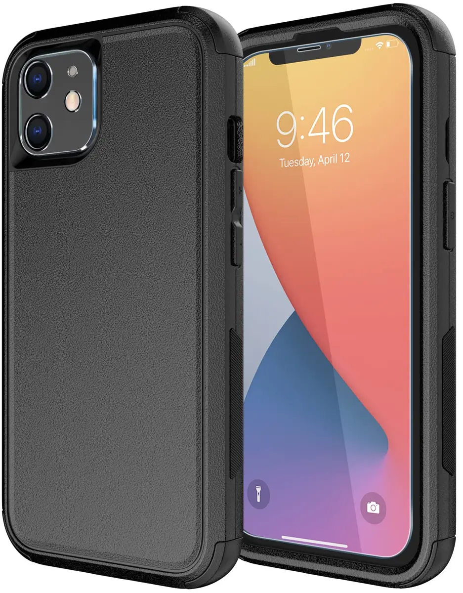 Diverbox Heavy Duty Shockproof iPhone 11 Case with Tempered Glass Screen Protector | Drop & Dust Resistant - main product image