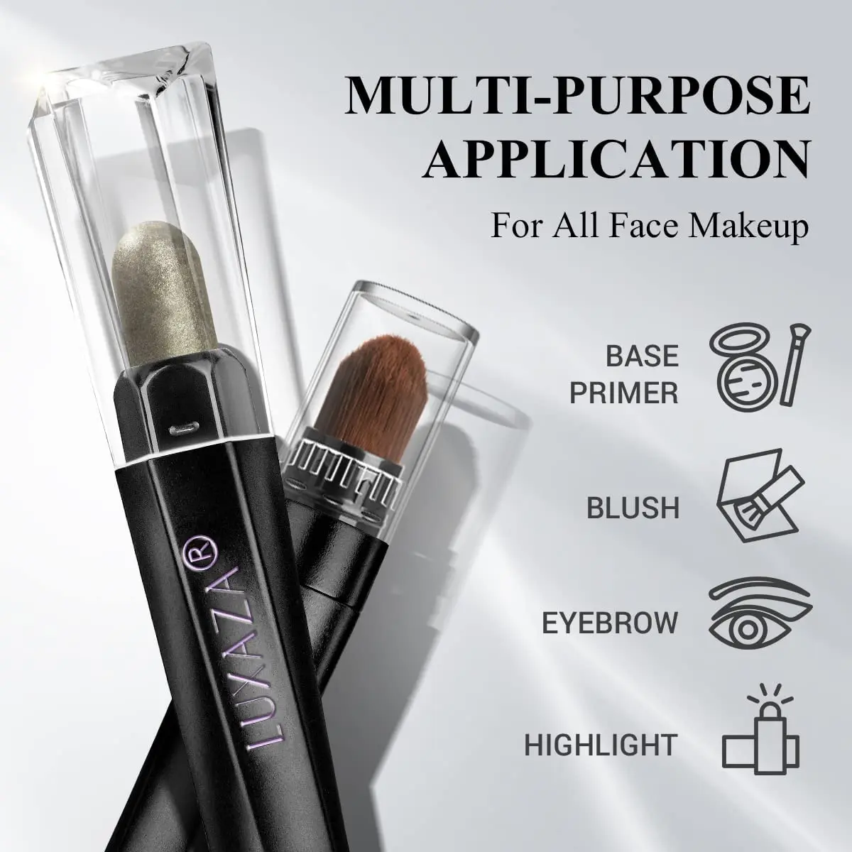 LUXAZA Cream Eyeshadow Stick Set Olive Plum Mauve 3 Pcs | Waterproof & Blendable - view 6