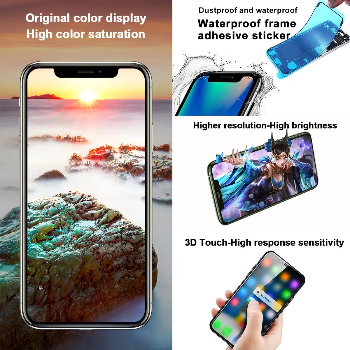 EFAITHFIX iPhone 11 Pro Screen Replacement LCD 14.7 cm (5.8 Inch) | FHD Incell Display with 3D Touch - view 4
