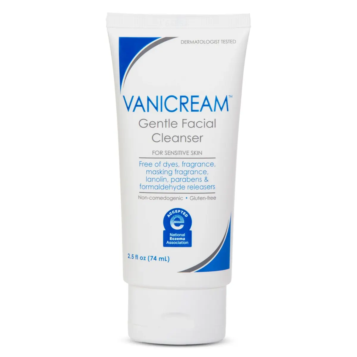 Vanicream Gentle Facial Cleaner 74ml (2.5 Fl Oz) | Dermatologist Recommended for Sensitive Skin - main product image