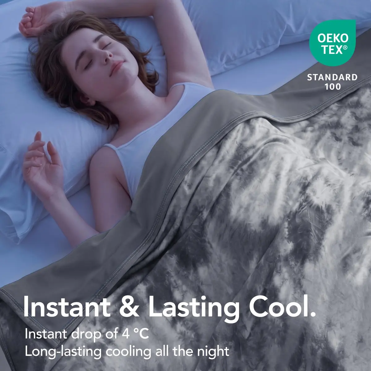 Topcee Cooling Blanket Throw 50"x70" | Lightweight Breathable for Hot Sleepers & Night Sweats - view 2