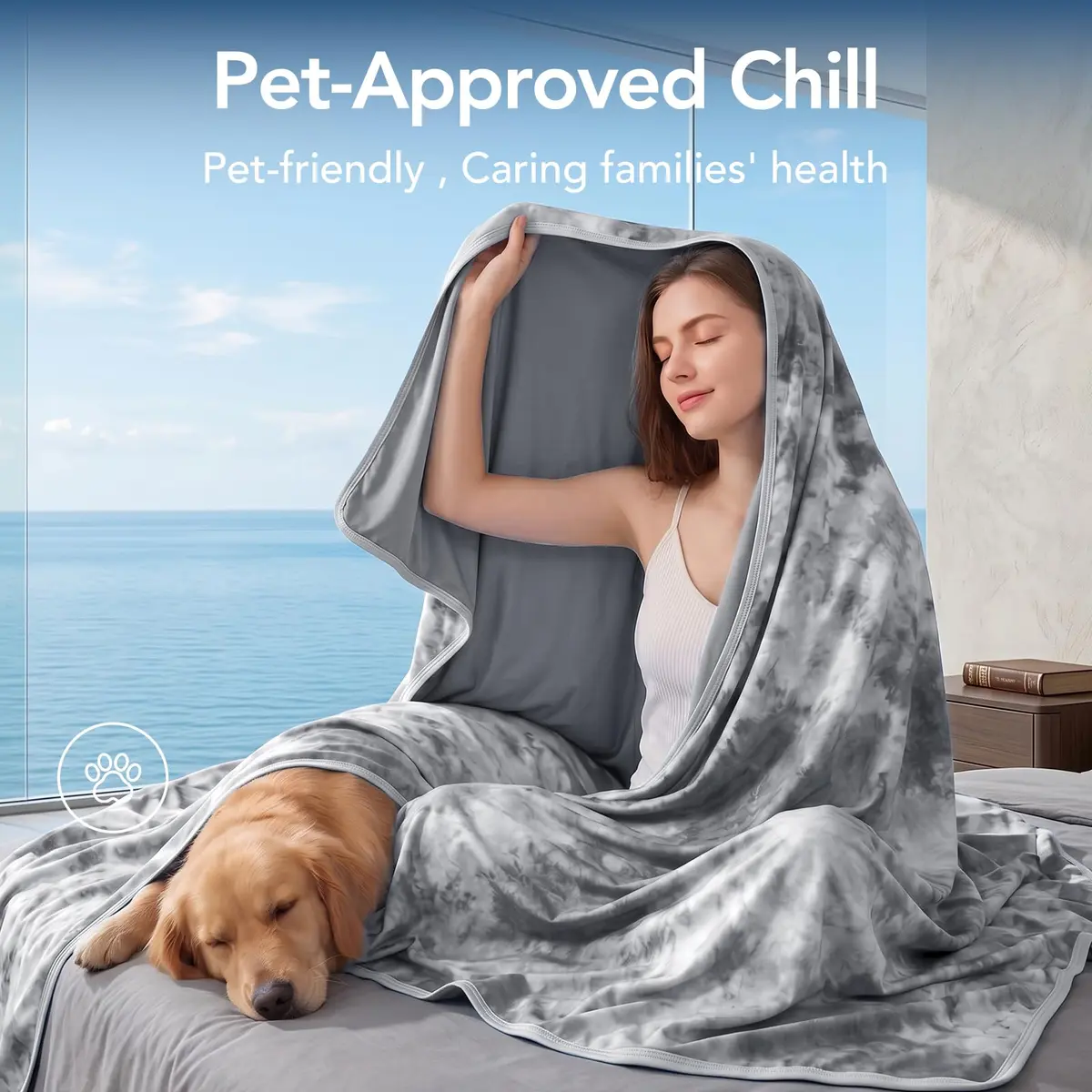 Topcee Cooling Blanket Throw 50"x70" | Lightweight Breathable for Hot Sleepers & Night Sweats - view 3