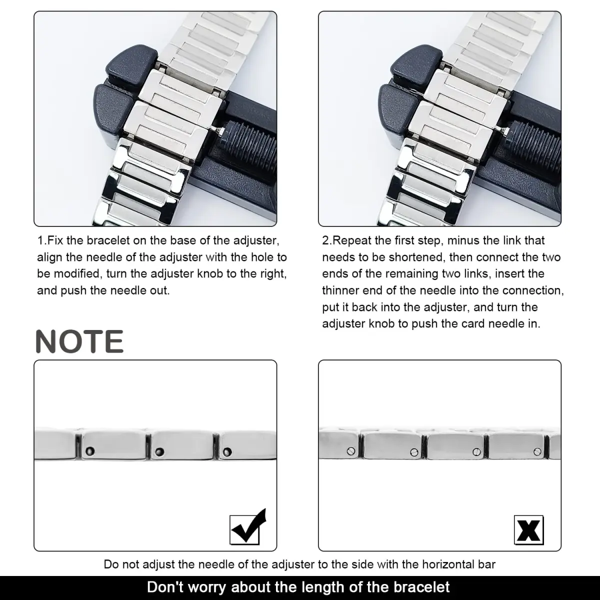 JEROOT Magnetic Bracelet for Men, Pure Titanium Double Row 4000 Gauss Magnets | Adjustable 23cm (9") - view 6