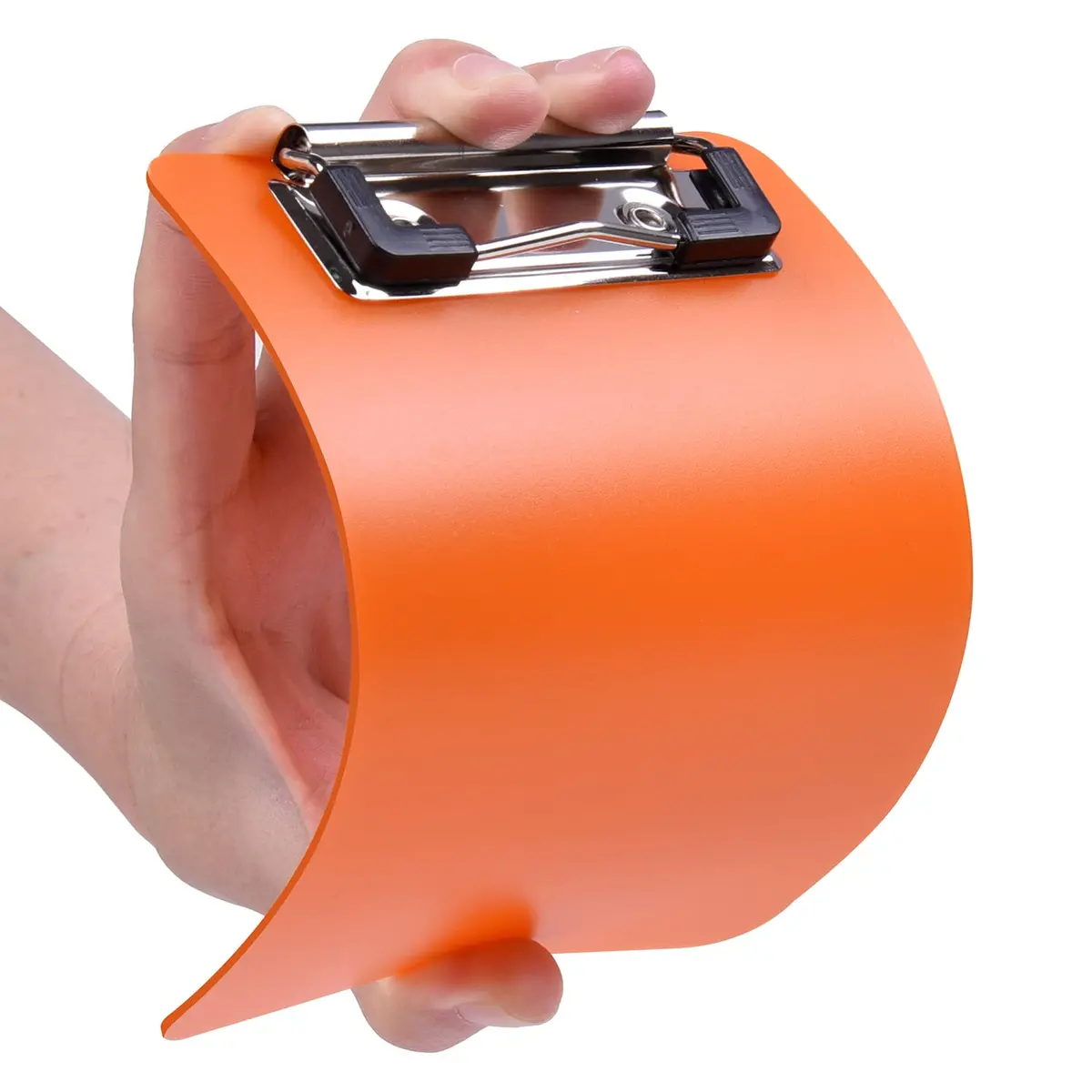 Wisdompro 2 Pack Mini Clipboards 4x6 Small Clip Board Transparent/Orange | Compact, Durable & Multi-purpose - view 4