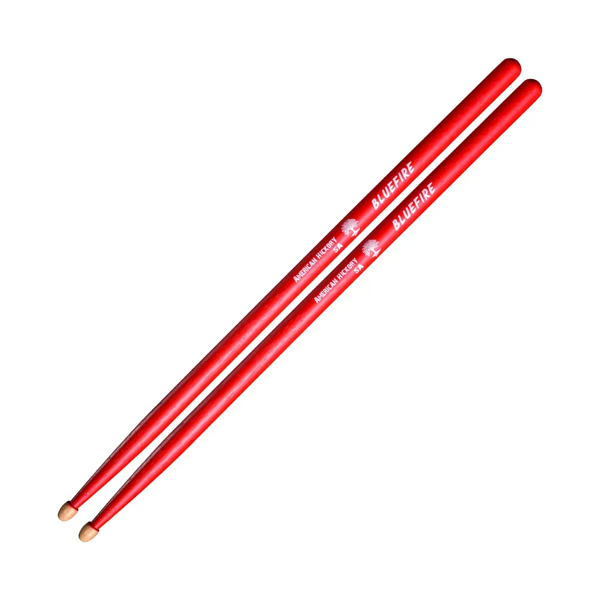 HUN Bluefire Red Color 5A Drumstick | Weight Matched, 6 Sticks, Hickory Wood (70-120c) - view 5