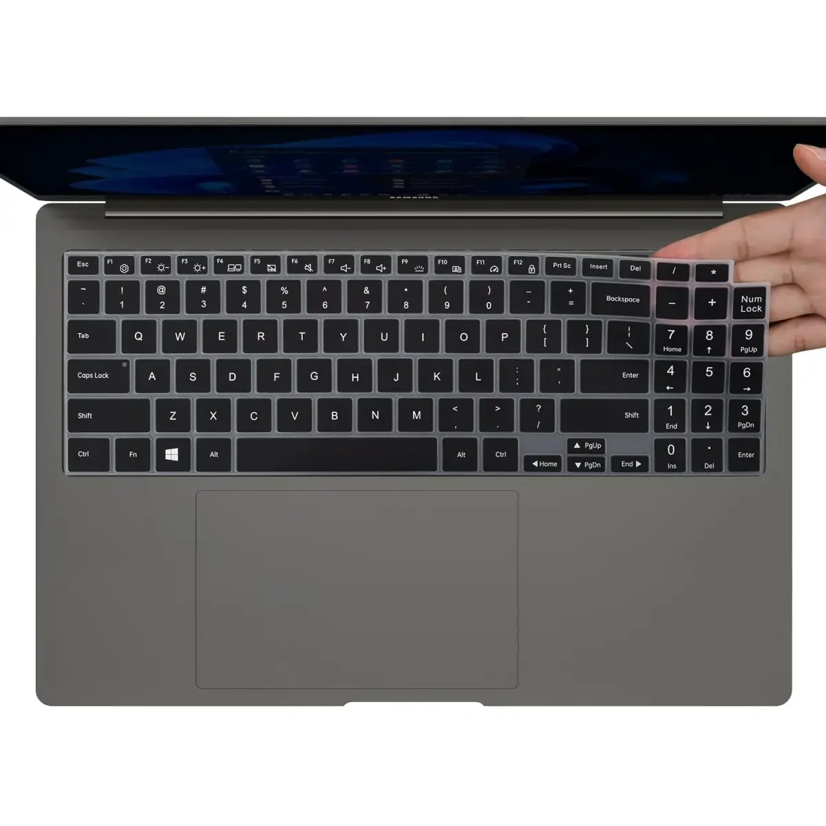 CaseBuy Black Silicone Keyboard Cover for Samsung Galaxy Book 5/4/3 15.6" & 16" | US Keyboard Layout Protector - main product image
