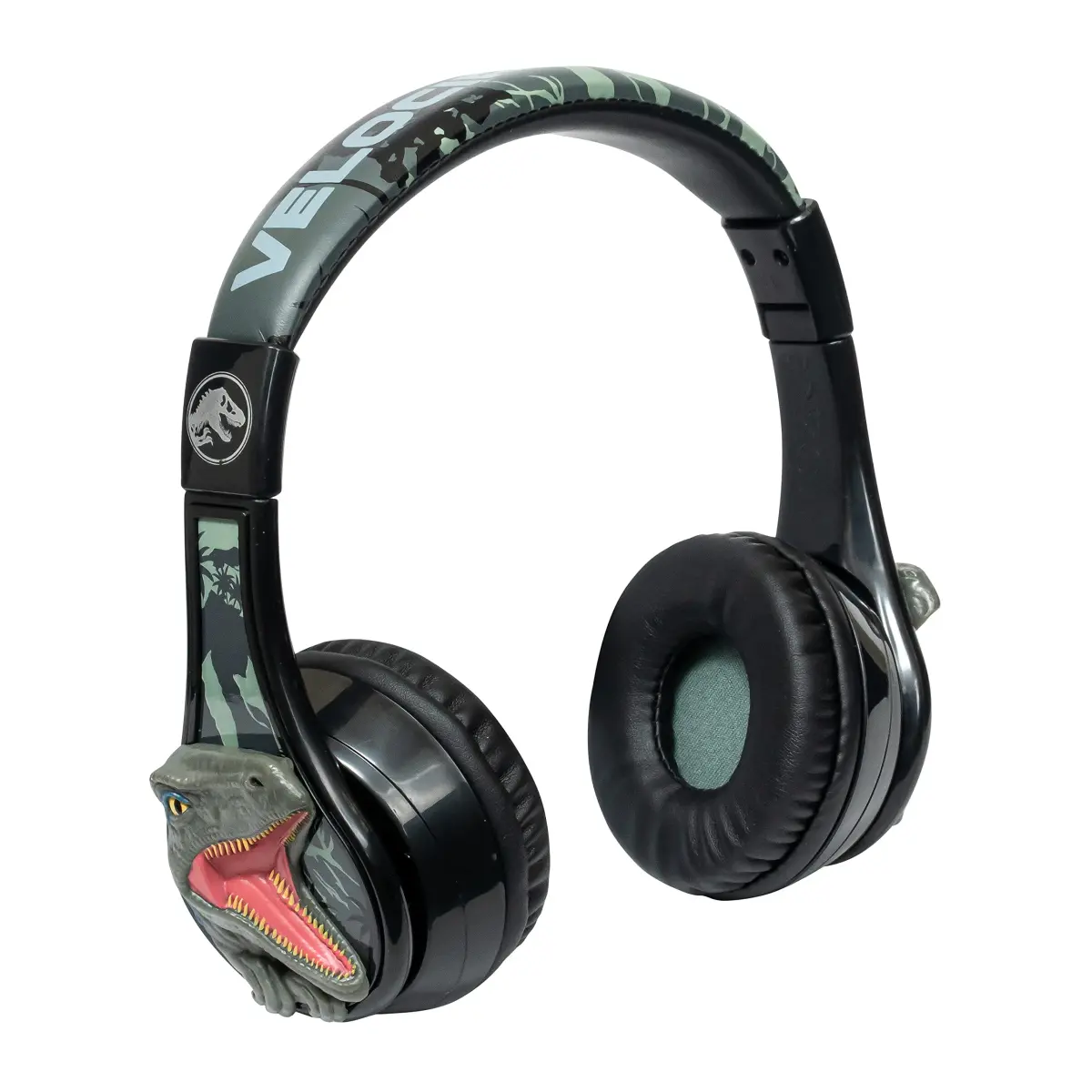 eKids Jurassic World Bluetooth Headphones for Kids, Wireless Over-Ear Headphones with Microphone | Kid-Friendly Stereo Sound - main product image