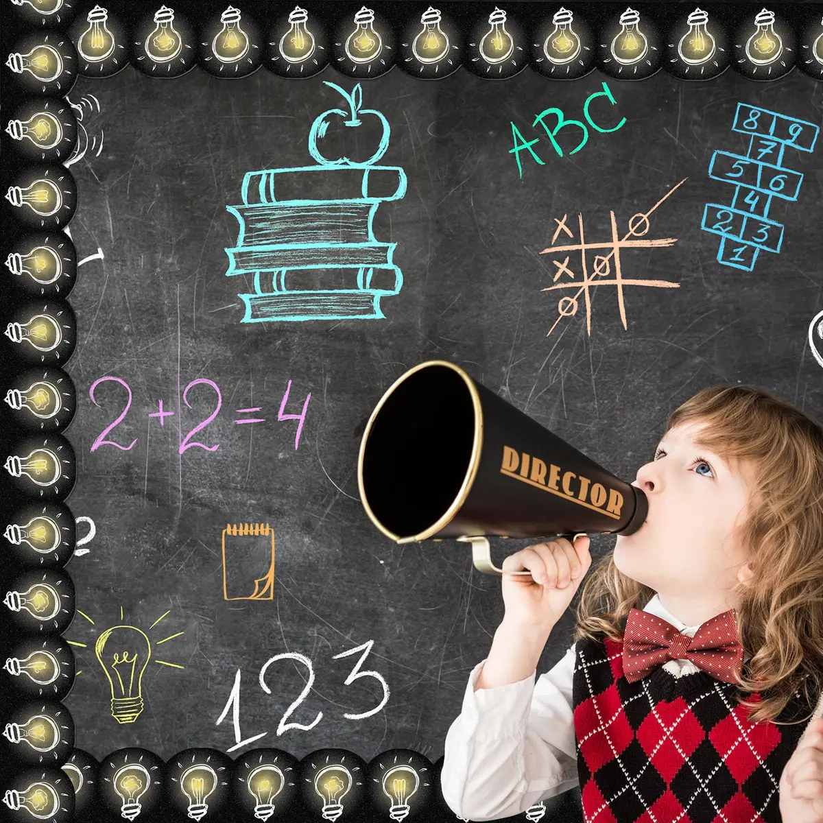 Chivao Light Bulb Bulletin Board Borders 60ft (18.3m) | Chalkboard Style Classroom Decor - view 7