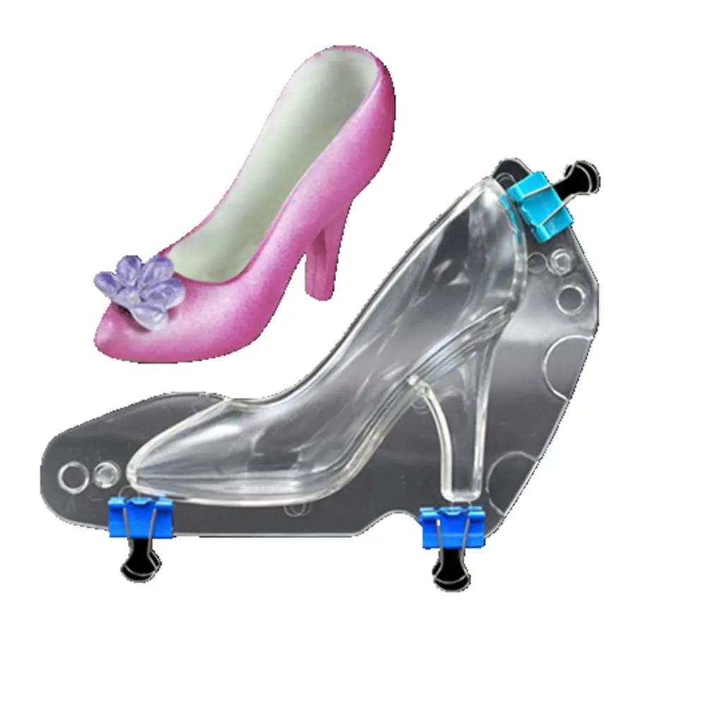 TUKE High Heel Shoe Chocolate Mold | 2 Cavities, 17.3cm (6.8 inch) | Professional Polycarbonate Candy Making - main product image