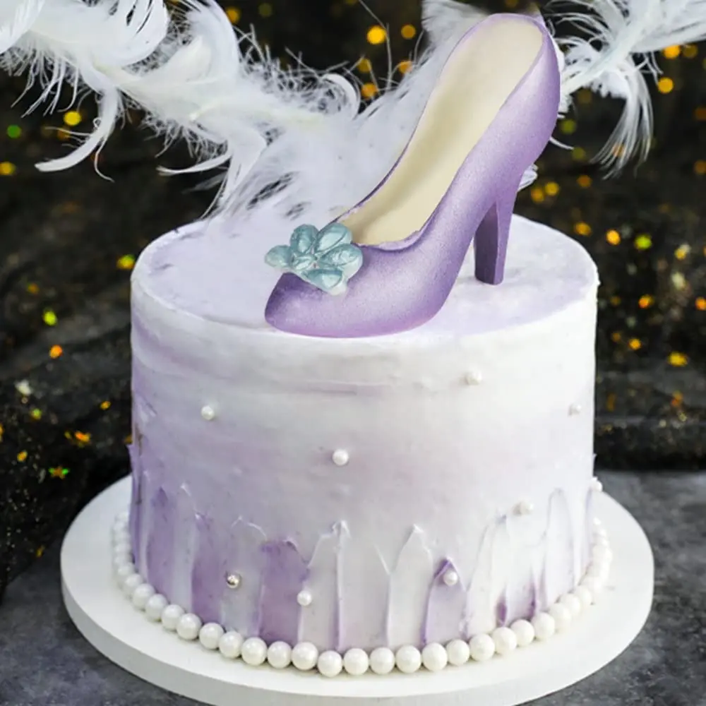 TUKE 3D Polycarbonate Chocolate Mold with Clips High Heel Shoe | Food Grade Candy & Cake Decoration (L 7.8 x 6.8 x 2.88inch) - view 6